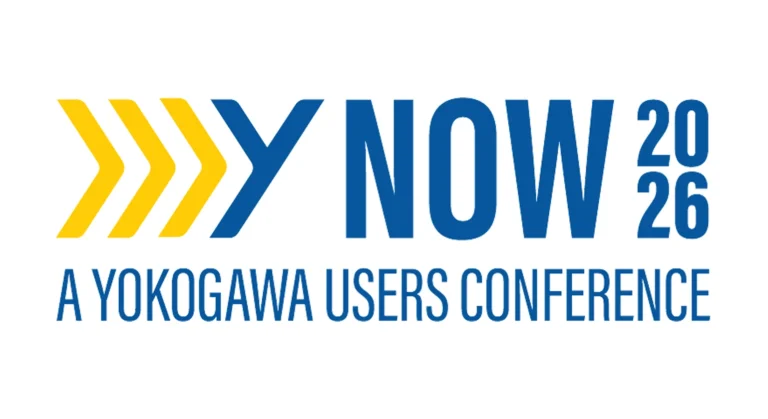 Y NOW 2026 logo with three yellow arrows pointing right. Blue text reads “A Yokogawa Users Conference.”.