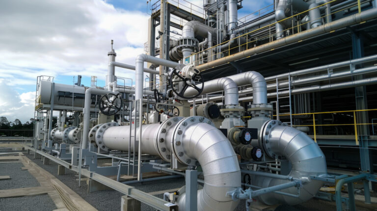 large industrial gas pipeline system outdoors clear day (1)